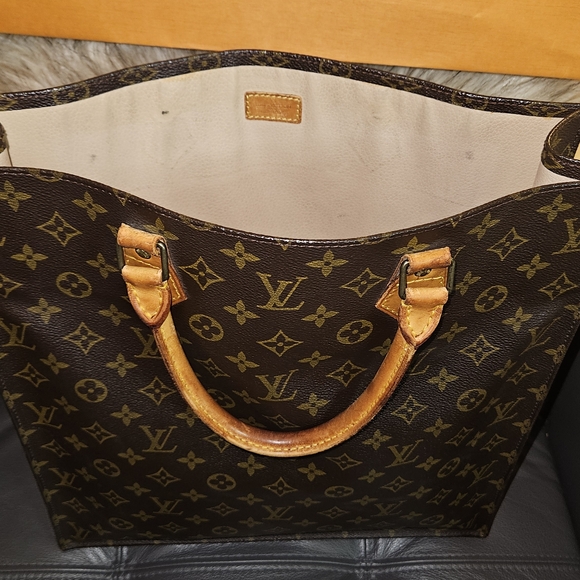 Louis Vuitton LV Hand Bag Sac Plat Brown Monogram W/ Randonnee Pouch - Picture 4 of 16